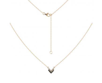 Necklace with diamonds in rose gold 1-195 987