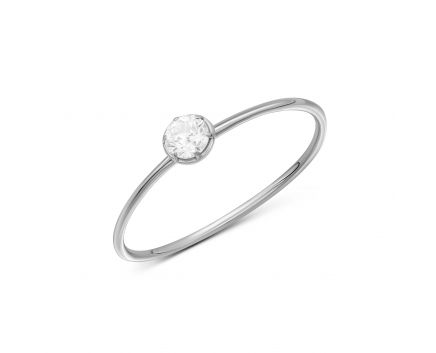 Ring with diamond in white gold 1К309-0231