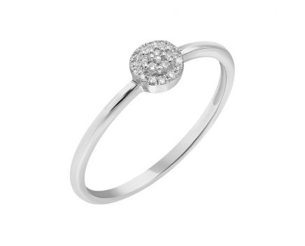 Ring with diamonds in white gold 1-199 438
