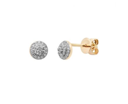 Earrings from rose gold with diamonds