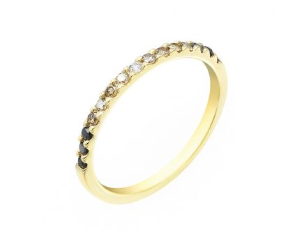 Yellow gold ring with diamonds ZARINA