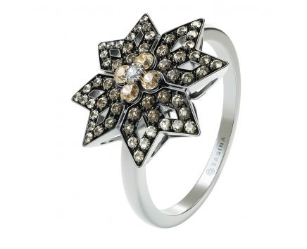 Ring in white gold with diamonds ZARINA