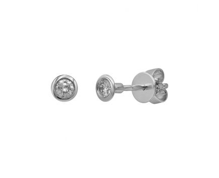 Earrings in white gold with diamonds