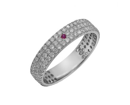 One in a million ruby ​​and diamond ring in white gold