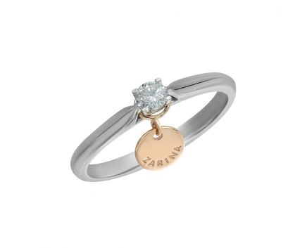 ZARINA diamond ring in white gold