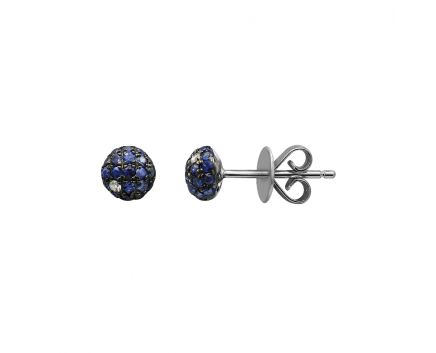 Earrings in white gold with diamonds and sapphires ZARINA