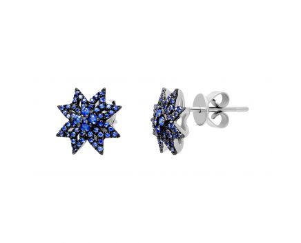 Earrings with sapphires 1С759-0301