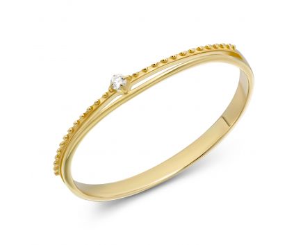 Ring with a diamond in yellow gold 1K914-0001