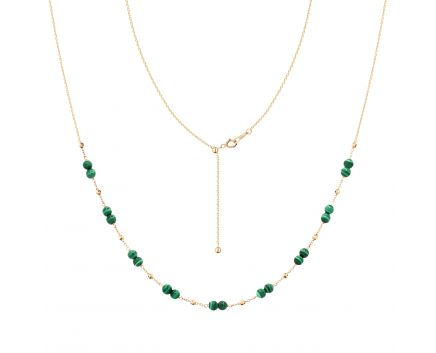 Necklace with malachite