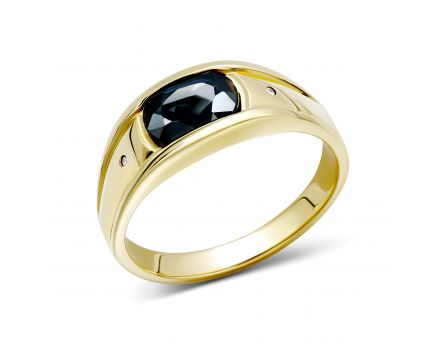 Ring with sapphire and diamonds 1-205 806
