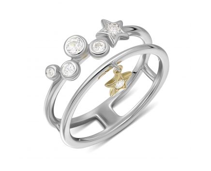 Кольцо с бриллиантами Звездопад