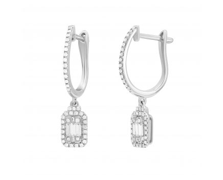 Earrings with diamonds in white gold 1-206 575