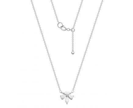 Necklace with diamonds in white gold 1L809-0110