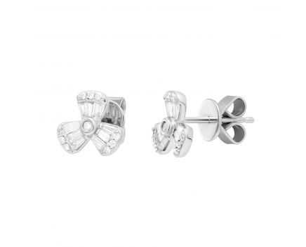 Earrings in white gold with diamonds 1С809-0338