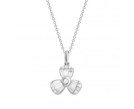 White gold necklace with diamonds 1L809-0111