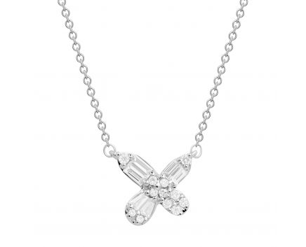 Necklace in white gold with diamonds 1L809-0112