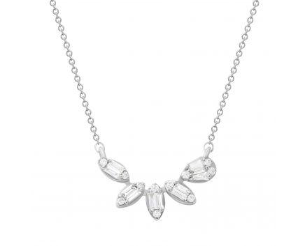 Necklace in white gold with diamonds 1L809-0113