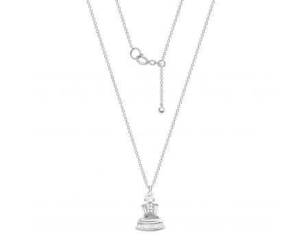 Necklace in white gold with diamonds 1L809-0115