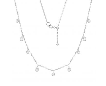 Necklace with diamonds in white gold 1L809-0116