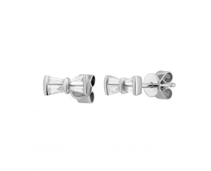 Earrings with diamonds in white gold 1С809-0344