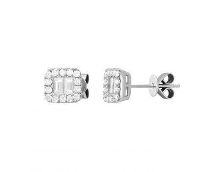 Earrings in white gold with diamonds 1С809-0347