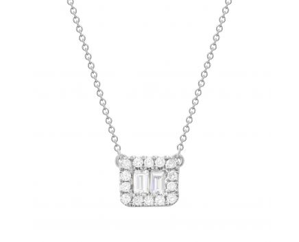 Necklace with diamonds in white gold 1L809-0121