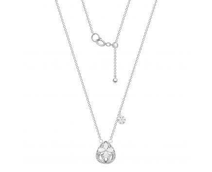 Necklace with diamonds in white gold 1L809-0124