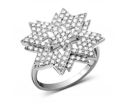 Ring with diamonds in white gold 1-244 546