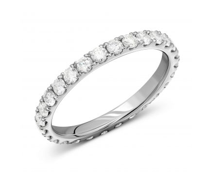 Ring with diamonds in white gold 1К263-0025