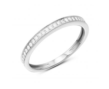 Ring with diamonds in white gold 1К034-1697