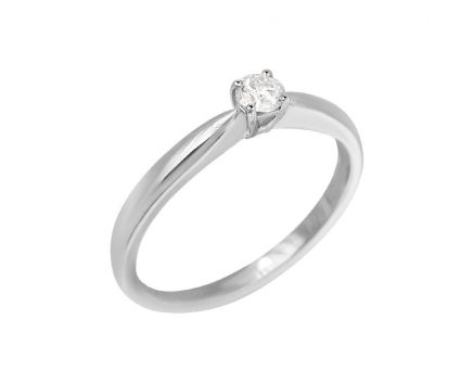 Ring with a diamond in white gold 1-208 438