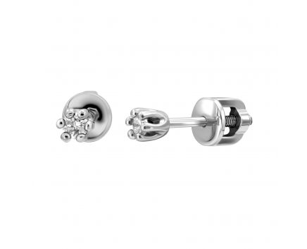 Earrings with diamonds in white gold 1-208 594