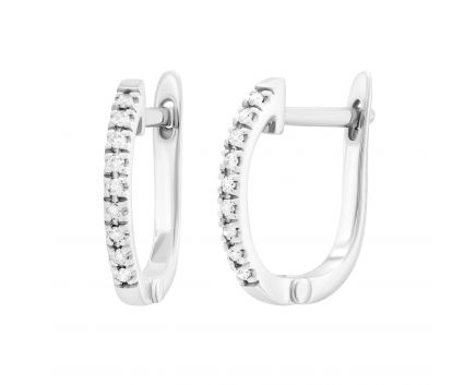 Earrings with diamonds in white gold 1-208 606