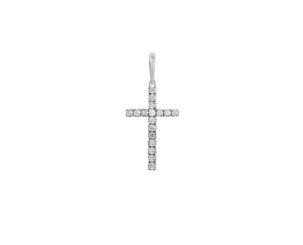 Підвіс хрест з діамантами 1П071-0010