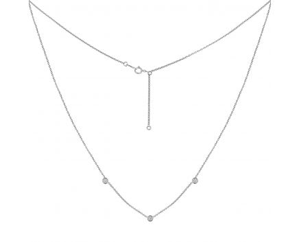 Necklace with diamonds and white gold 1L034-0191