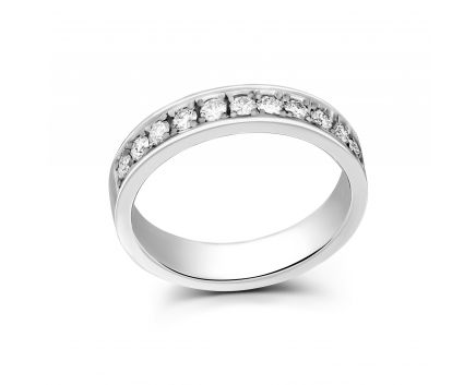 Ring with diamonds in white gold 1ОБ171-0007