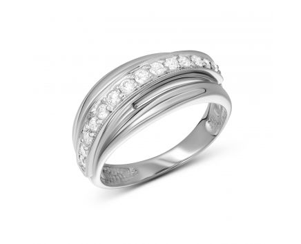 White gold ring with diamonds 1К955-0020