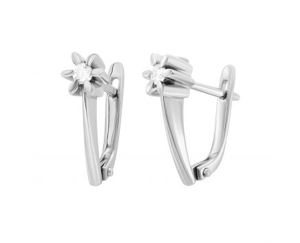 Earrings with diamonds in white gold 1-209 500
