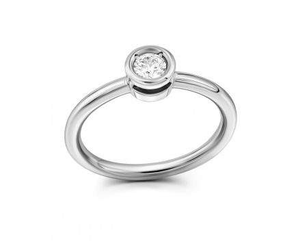 Ring with a diamond in white gold 1K464DK-0047