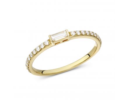 Ring with diamonds in yellow gold 1-209 292