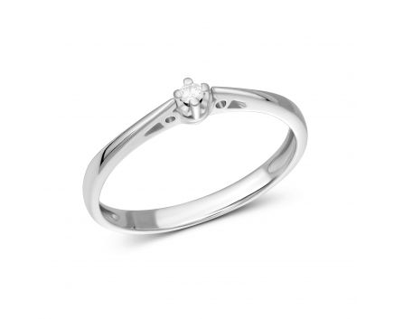 Ring with diamond in white gold 1-209 434