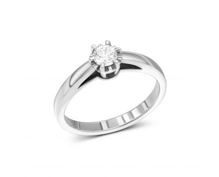 Ring with a diamond in white gold 1-209 866