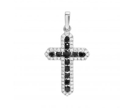 Cross with diamonds on white gold 1P759-0213-1