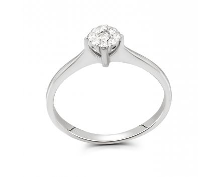 Ring with diamonds in white gold 1K464-0053