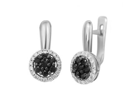 Earrings with diamonds in white gold 1-210 462