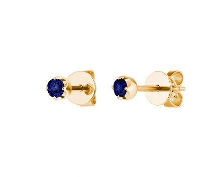 Earrings with sapphires in rose gold 1С034ДК-1709