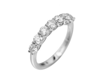 Ring with diamonds in white gold 1К377ДК-0016
