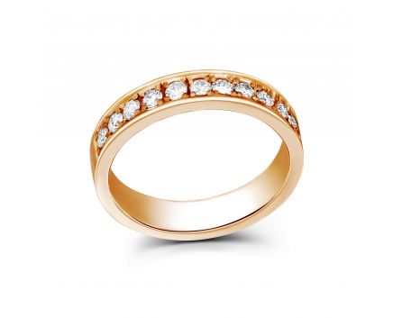 Ring with diamonds in rose gold 1ОБ171-0006