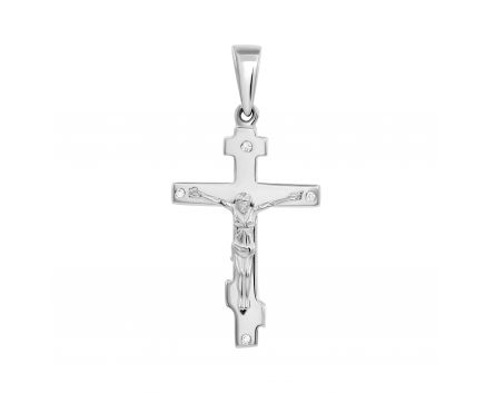 Cross with diamonds in white gold 1P955DK-0020