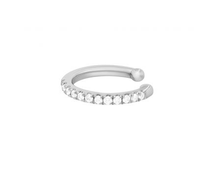 Cuff with diamonds in white gold 1KAF034DK-0005